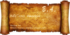 Bácsi Amadea névjegykártya